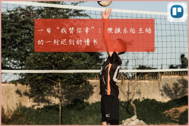 一句“我替你拿”：樊振东给王皓的一封迟到的情书