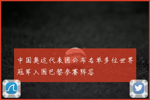 中国奥运代表团公布名单多位世界冠军入围巴黎参赛阵容
